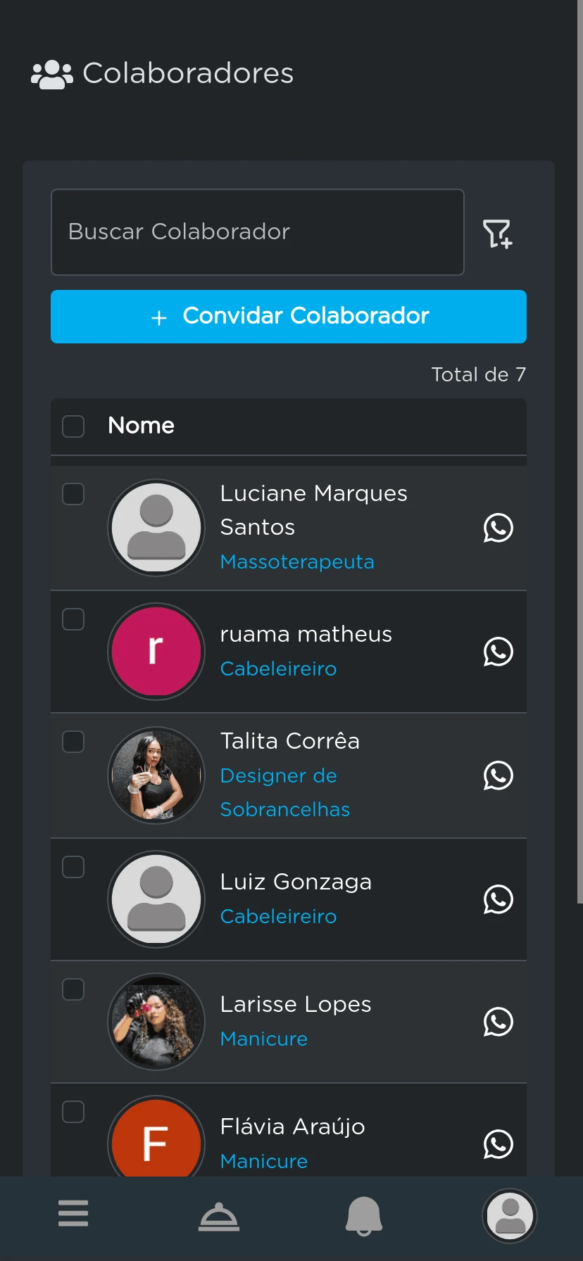 Sistema Salão Smart - Painel Colaborador